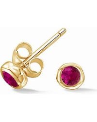 Dower & Hall - 3Mm Ruby Dewdrop Studs - Lyst