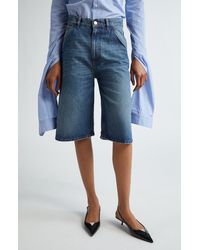 Coperni - Belted Pocket Denim Bermuda Shorts - Lyst