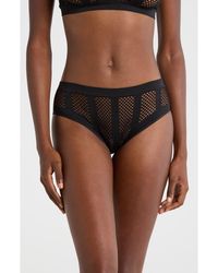 HAUTY - Shadow Play Fishnet Panties - Lyst
