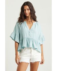 Treasure & Bond - Ruffle Peplum Top - Lyst