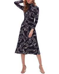 Diane von Furstenberg - Briony Film Print Long Sleeve Dress - Lyst