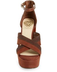 Vince Camuto Gruelie Platform Sandal In Black At Nordstrom Rack | Lyst