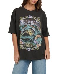 Billabong - Counting Stars Oversize Cotton Graphic T-Shirt - Lyst