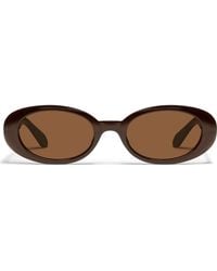 Quay - Felt Cute 52Mm Gradient Small Oval Sunglasses - Lyst