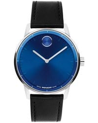 Movado - Bold Echo Leather Strap Watch, 40Mm - Lyst