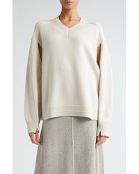 Maria McManus - Cape Sleeve Organic Cotton & Recycled Cashmere Sweater - Lyst
