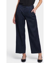 NYDJ - Teresa Pleated Ankle Wide Leg Jeans - Lyst