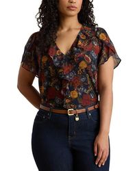 Ralph Lauren - Floral Ruffle Top - Lyst