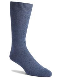 Canali - Diamond Jacquard Wool Blend Dress Socks - Lyst