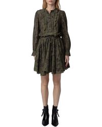 Zadig & Voltaire - Ranil Tomboy Holly Floral Long Sleeve Shirtdress - Lyst