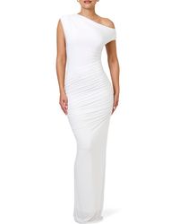 Naked Wardrobe - Ruched One-shoulder Gown - Lyst