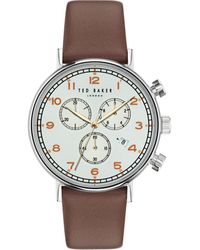 Ted Baker - Barnetb Chronograph Leather Strap Watch, 41Mm - Lyst