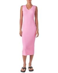 Grey Lab - Rib Sleeveless Maxi Sweater Dress - Lyst
