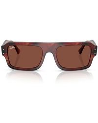 Ray-Ban - 56Mm Rectangular Sunglasses - Lyst