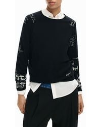 Desigual - Fine Gauge Graphic Sweater - Lyst