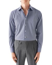 Eton - Slim Fit Textured Twill Dress Shirt - Lyst