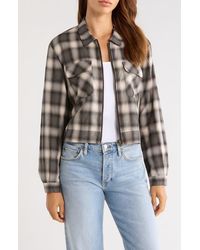 RE/DONE - Viv Plaid Cropped Cotton Jacket - Lyst