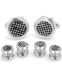 Cufflinks Inc. - Onyx & Mother-Of-Pearl Shirt Studs & Cuff Links - Lyst