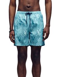 Psycho Bunny - Chuck Bunny Print Swim Trunks - Lyst