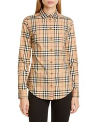 Burberry - Lapwing Vintage Check Stretch Cotton Shirt - Lyst