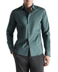 Mango - Regular Fit Stretch Cotton Blend Button-Up Shirt - Lyst