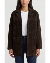 NVLT - Patch Pocket Suede Jacket - Lyst