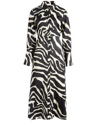 TOPSHOP - Ruch Side Midi Shirt Dress - Lyst