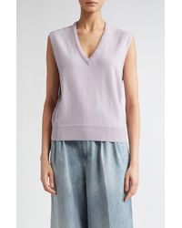 Maison Margiela - Virgin Wool V-Neck Sweater Vest - Lyst