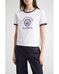 Sporty & Rich - California Emblem Graphic Ringer T-Shirt - Lyst