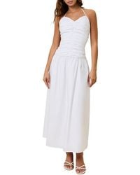 Solid & Striped - The Adina Ruched Halter Maxi Dress - Lyst