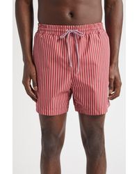 Thom Browne - Stripe Nylon Swim Trunks - Lyst