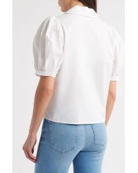FRAME - The Sailor Cotton Button-Up Top - Lyst