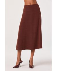 Astr - Knit Midi Skirt - Lyst