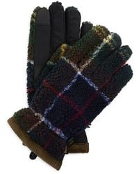 Barbour - Field Tartan Fleece Touchscreen Gloves - Lyst