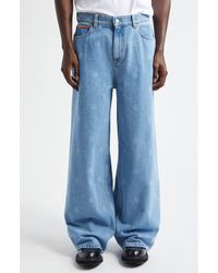 Martine Rose - Logo Stamp Wide Leg Jeans - Lyst