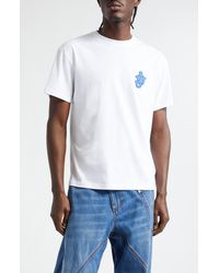 JW Anderson - Anchor Logo Patch Cotton T-shirt - Lyst