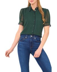 Cece - Print Scallop Shirt - Lyst