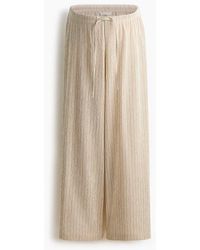 H&M - Mama Textured Drawstring Trousers - Lyst