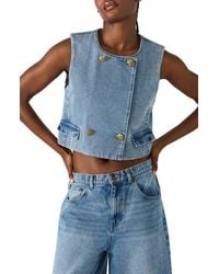 Steve Madden - Brea Denim Vest - Lyst