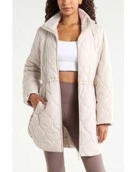 Zella - Skyline Longline Quilted Jacket - Lyst