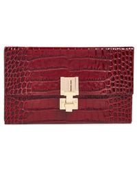 Tom Ford - T Latch East/West Croc Embossed Leather Clutch - Lyst