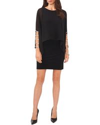 Chaus - Embellished Long Sleeve Dress - Lyst