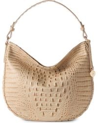 Brahmin - Small Kathleen Croc Embossed Leather Shoulder Bag - Lyst