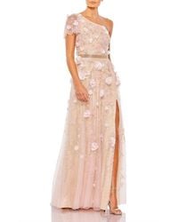 Mac Duggal - Floral Embellished One Shoulder A Line Gown - Lyst