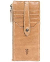 Frye - Slim Leather Snap Card Wallet - Lyst