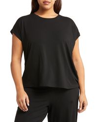 Eileen Fisher - Crewneck Boxy Stretch Jersey Top - Lyst