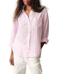 Marine Layer - Jane Relaxed Fit Stripe Button-Up Shirt - Lyst