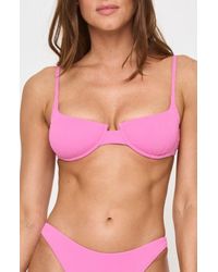 LSPACE - Belle Underwire Pucker Textured Bikini Top - Lyst