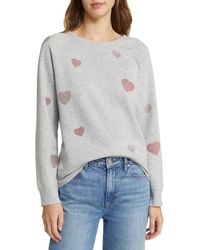 Caslon - Heart Bead Raglan Sweatshirt - Lyst
