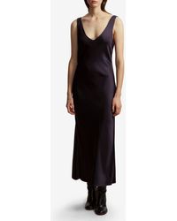Marina Moscone - Cowl Back Satin Slipdress - Lyst